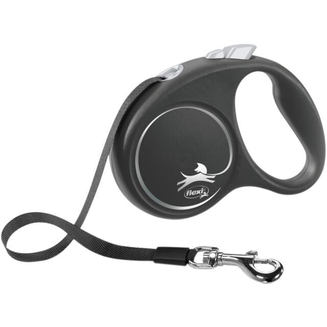 Flexi black dizajn S 5m crni