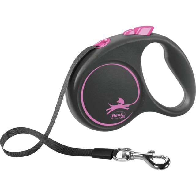 Flexi black dizajn M 5m roze