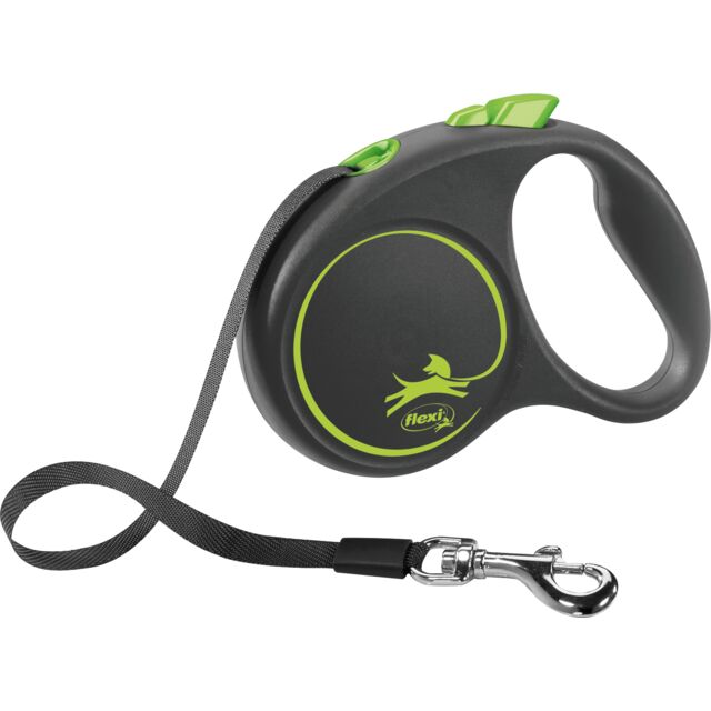 Flexi black dizajn L 5m zeleni