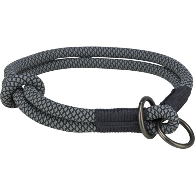 Ogrlica soft rope XS S 30cm/6mm crno/srebrna