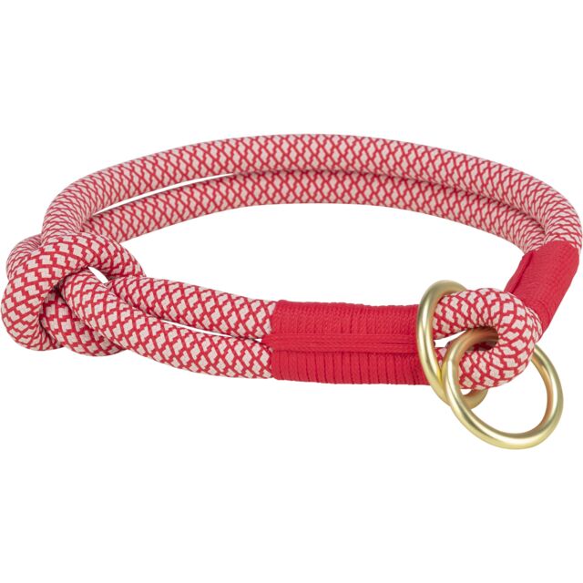 Ogrlica soft rope S 36cm/6mm crveno/bež