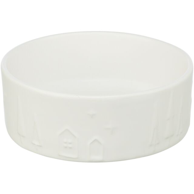 Xmas činija keramička 0.8l 16cm bela
