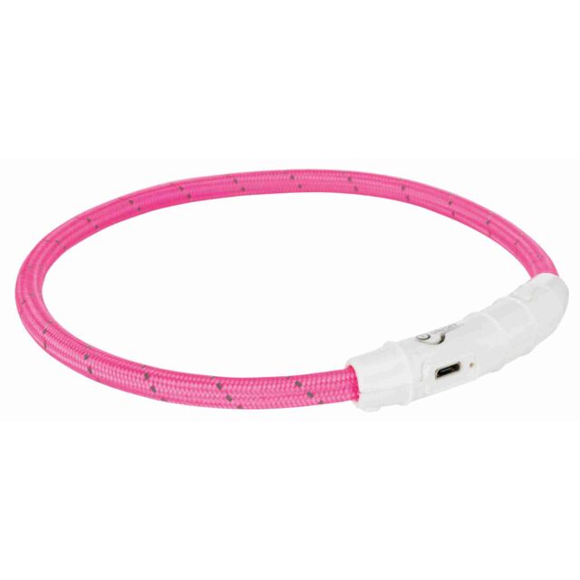 Svetleća ogrlica USB M-l 45cm/7mm pink
