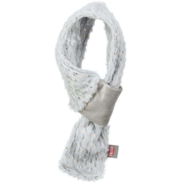 Xmas šal pliš M 70cm sivi