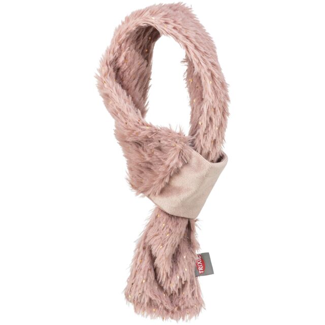 Xmas šal pliš L 90cm roze