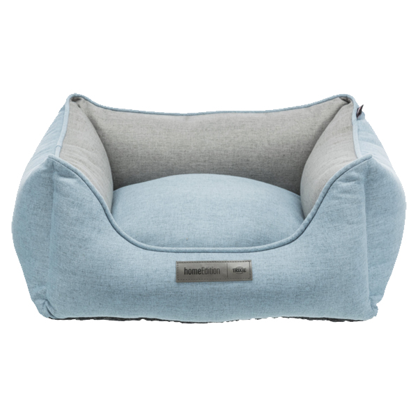 Krevet lona kockast 60x50cm svetlo plavi sivi