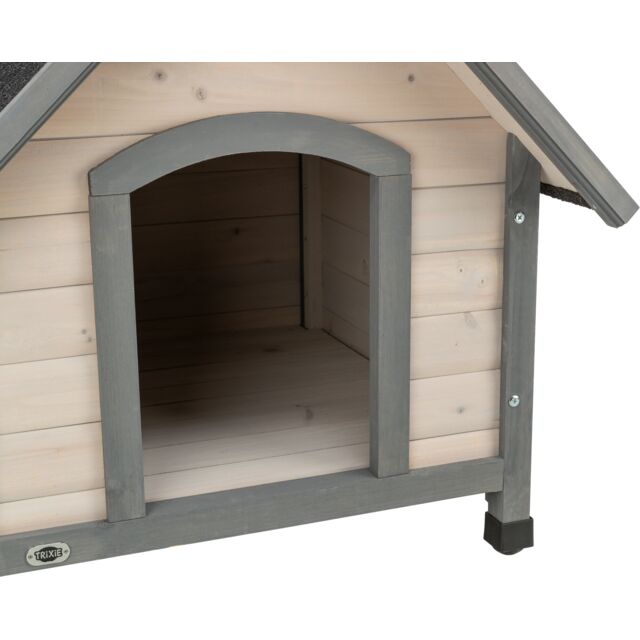 Natura kućica drvena za pse S M 71 × 77 × 76 cm siva