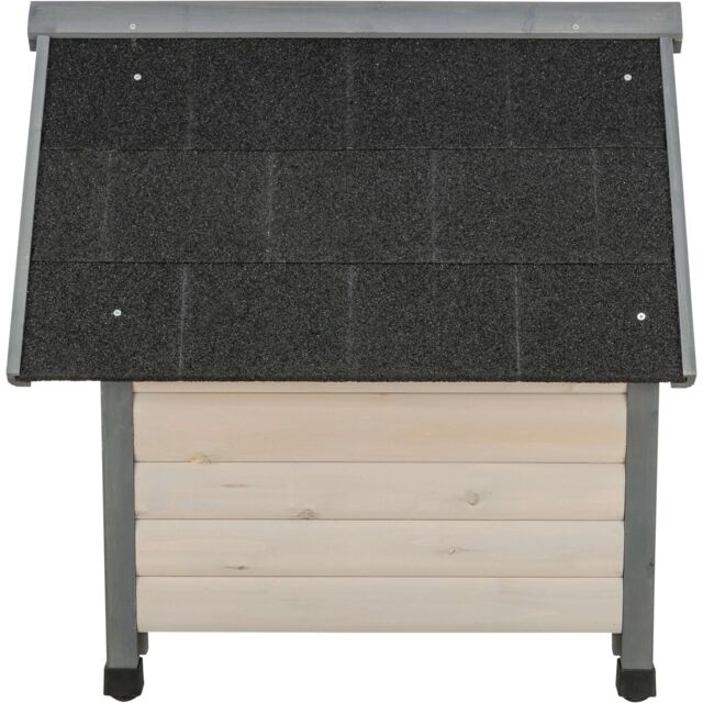 Natura kućica drvena za pse M L 83 × 87 × 101 cm siva
