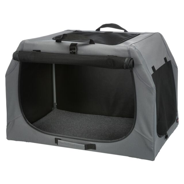 Transportni kavez od platna S M 71x49x51 cm sivi