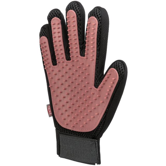 Rukavica za negu krzna 16x24cm pink/crna
