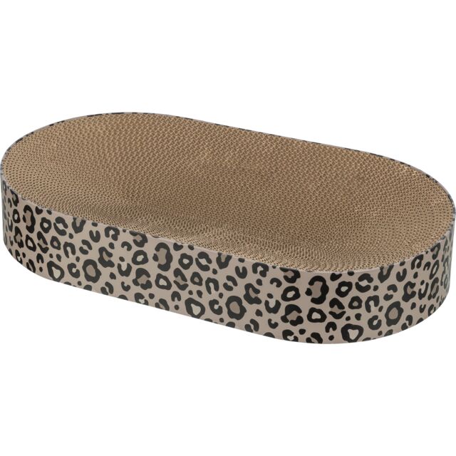 Kartonska grebalica leo sa mačijom travom 63x10x35 cm braon