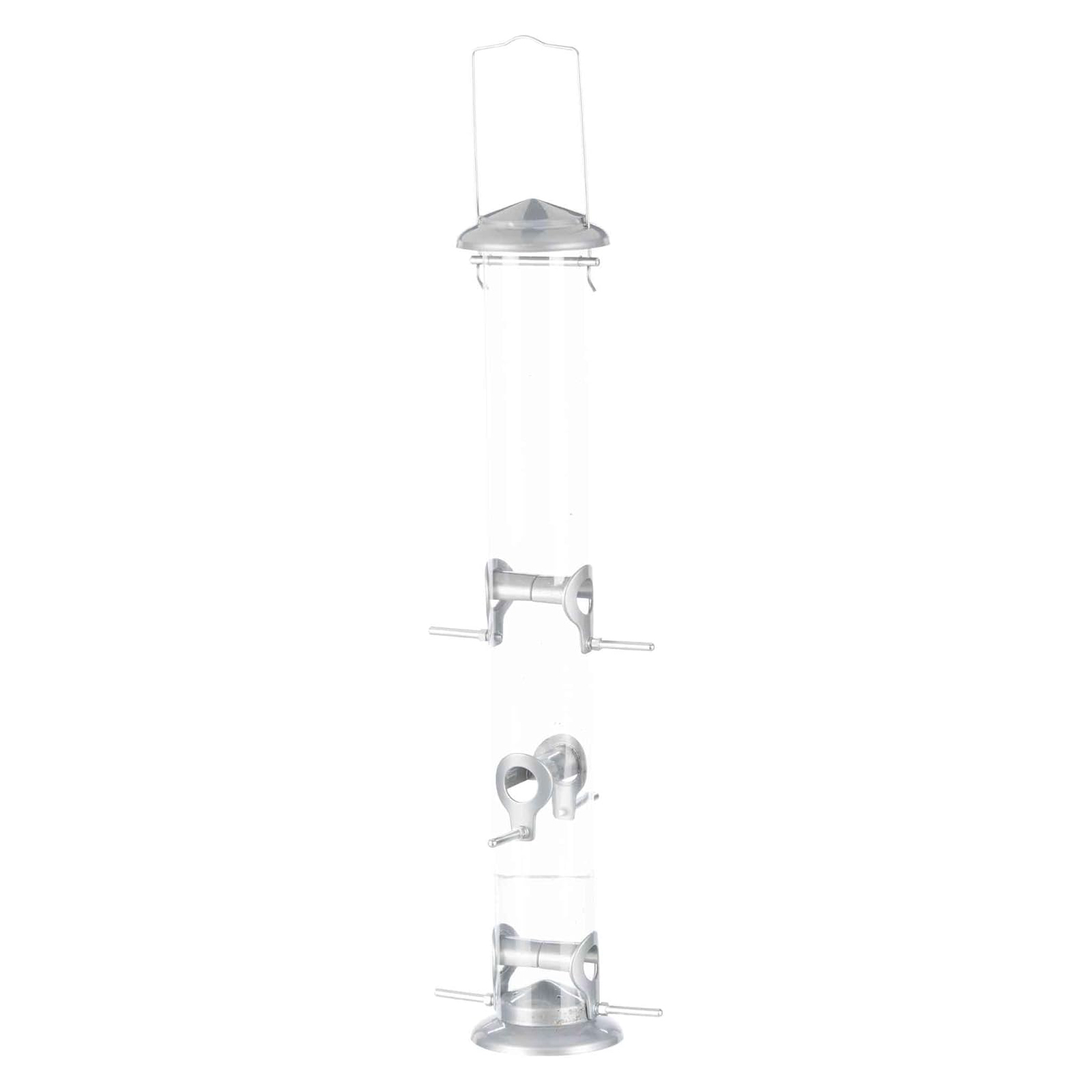 Hranilica za ptice plastika/metal 1300 ml/53 cm Silver